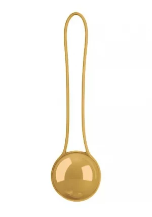 Золотистый вагинальный шарик Pleasure Ball Deluxe