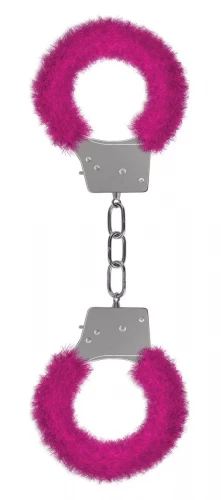 Пушистые розовые наручники OUCH! Pink