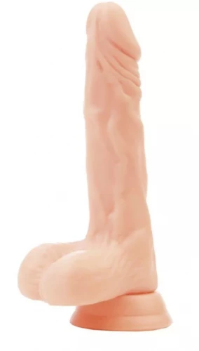 Фаллоимитатор с мошонкой A-toys на присоске - 17,5 см.