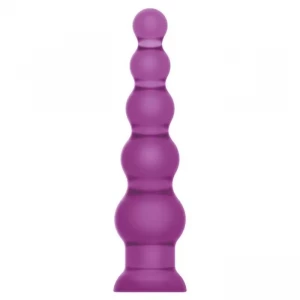 Фиолетовая анальная елка для DRILLDO в комплекте с бит-адаптером - 20 см.