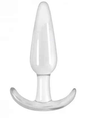 Прозрачная анальная пробка прозрачная Jelly Rancher T-Plug Smooth - 11 см.