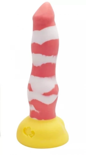 Красно-белый фаллоимитатор 