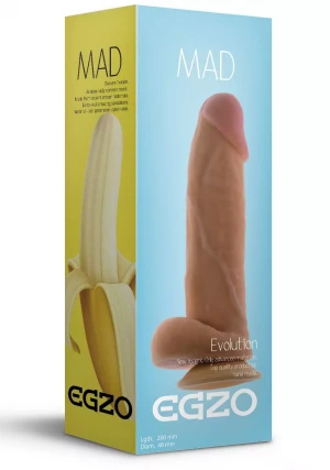 Ультра реалистичный фаллоимитатор Mad Banana - 20 см.