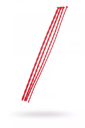 Набор из 4 красных уретральных зондов TOYFA Black&Red различного диаметра