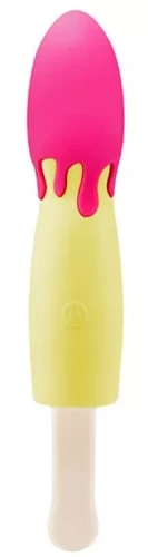 Оригинальный вибромассажер в форме мороженого на палочке - 15,5 см.