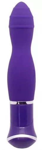 Фиолетовый вибратор ECSTASY Rippled Vibe - 19,5 см.