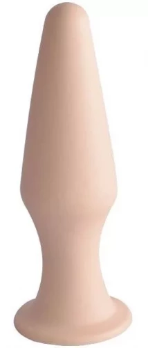 Телесная коническая анальная пробка Comfort - 10,6 см.