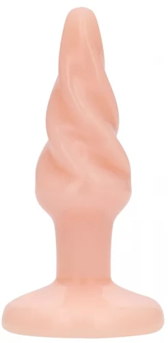 Телесная витая анальная пробка Rounded 4 Inch - 10 см.