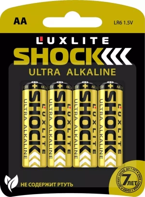 Батарейки Luxlite Shock (GOLD) типа АА - 4 шт.