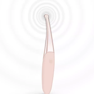 Розовый точечный вибромассажер Senzi Vibrator - 14,7 см.