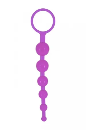 Фиолетовая анальная цепочка DRAGONZ TALE ANAL - 20 см.