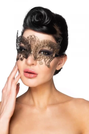 Золотистая карнавальная маска 