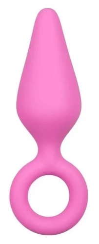 Розовая анальная пробка Pointy Plug - 12 см.