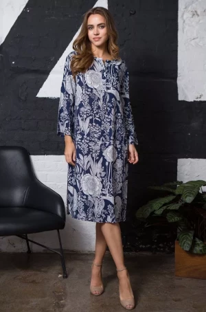 Длинная туника Ariana с крупным цветочным принтом