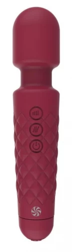 Красный вибромассажер Dashing Wand - 21 см.