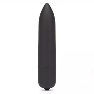 Черная вибропуля X-Basic Bullet Long One Speed - 9 см.