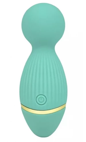 Мятный мини-вибратор Fluffy - 11 см.