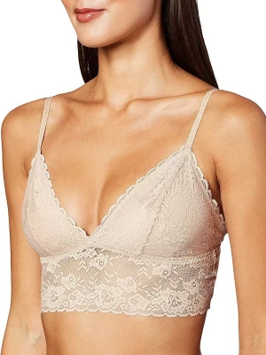 Удлиненный кружевной бескаркасный бюстгальтер-бралетт