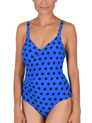 Слитный корректирующий купальник с декоративным запахом