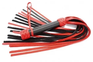 Черно-красная плеть с плетением 