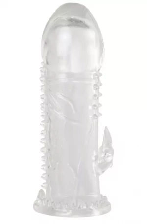 Прозрачная гелевая насадка с рельефом - 13 см.