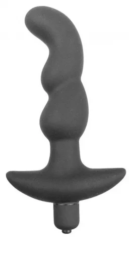 Черная анальная вибровтулка Erokay - 12,5 см.