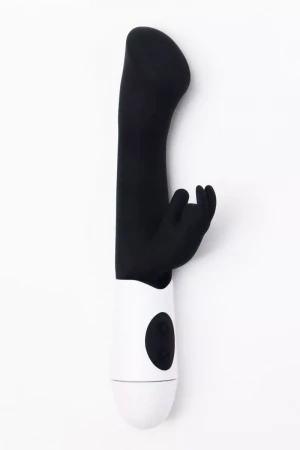 Черный силиконовый стимулятор точки G - 19 см.