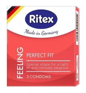 Презервативы анатомической формы с накопителем RITEX PERFECT FIT - 3 шт.