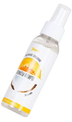 Спрей для тела и волос «Ароматы флирта» с ароматом дыни и кокоса - 100 мл.