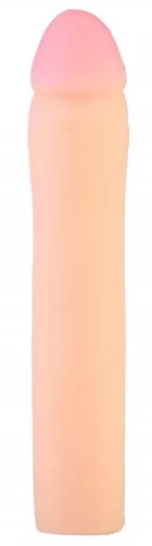 Телесный реалистичный фаллоудлинитель - 18,5 см.
