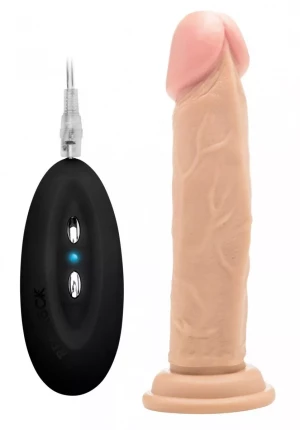 Телесный вибратор-реалистик Vibrating Realistic Cock 8