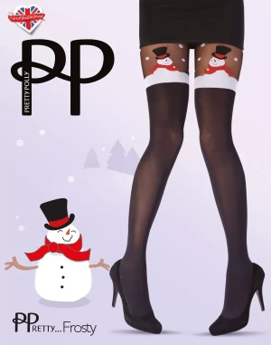 Забавные колготки со снеговичками