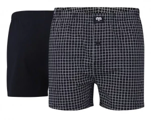 Набор из 2 синих трусов-боксеров из хлопкового полотна