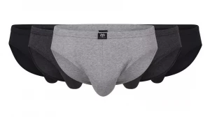 Набор из 5 серых мужских трусов-слипов