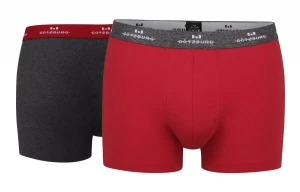 Набор из 2 мужских трусов-боксеров - красных и серых